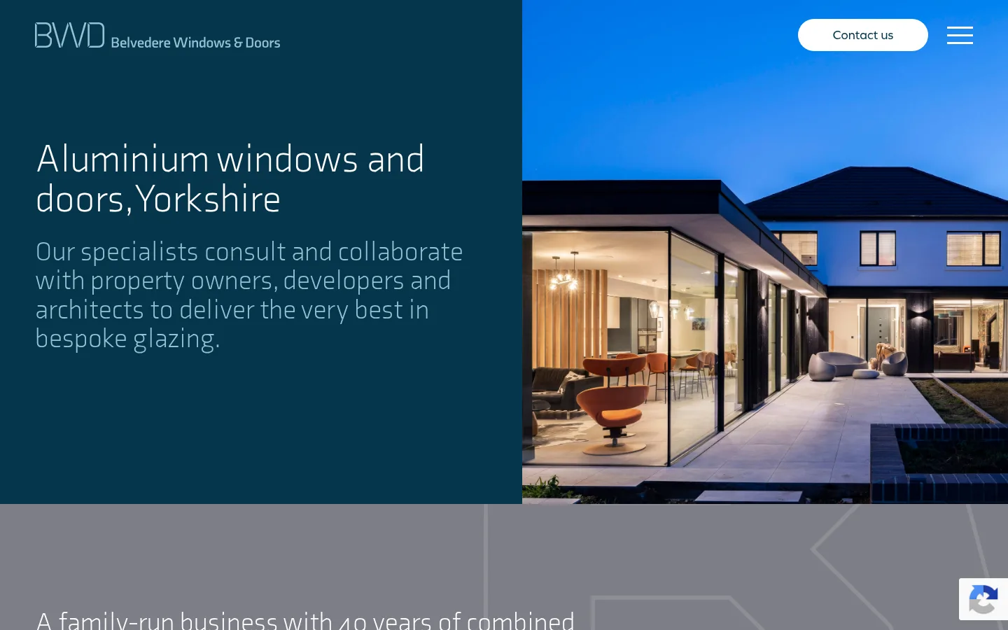 Belvedere Windows & Doors website screenshot