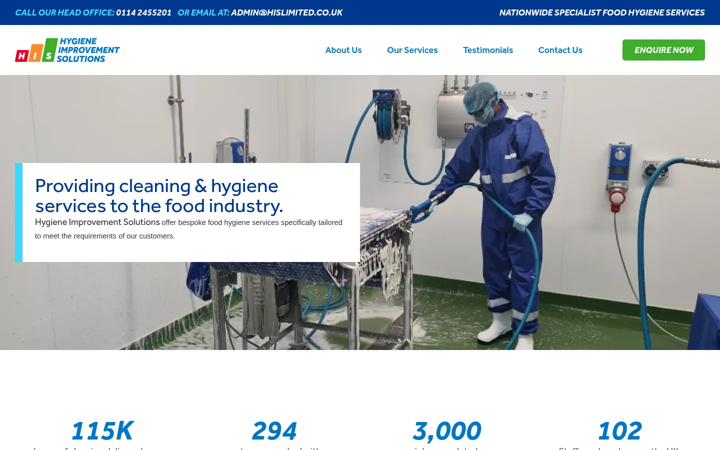 HIS Limited website screenshot